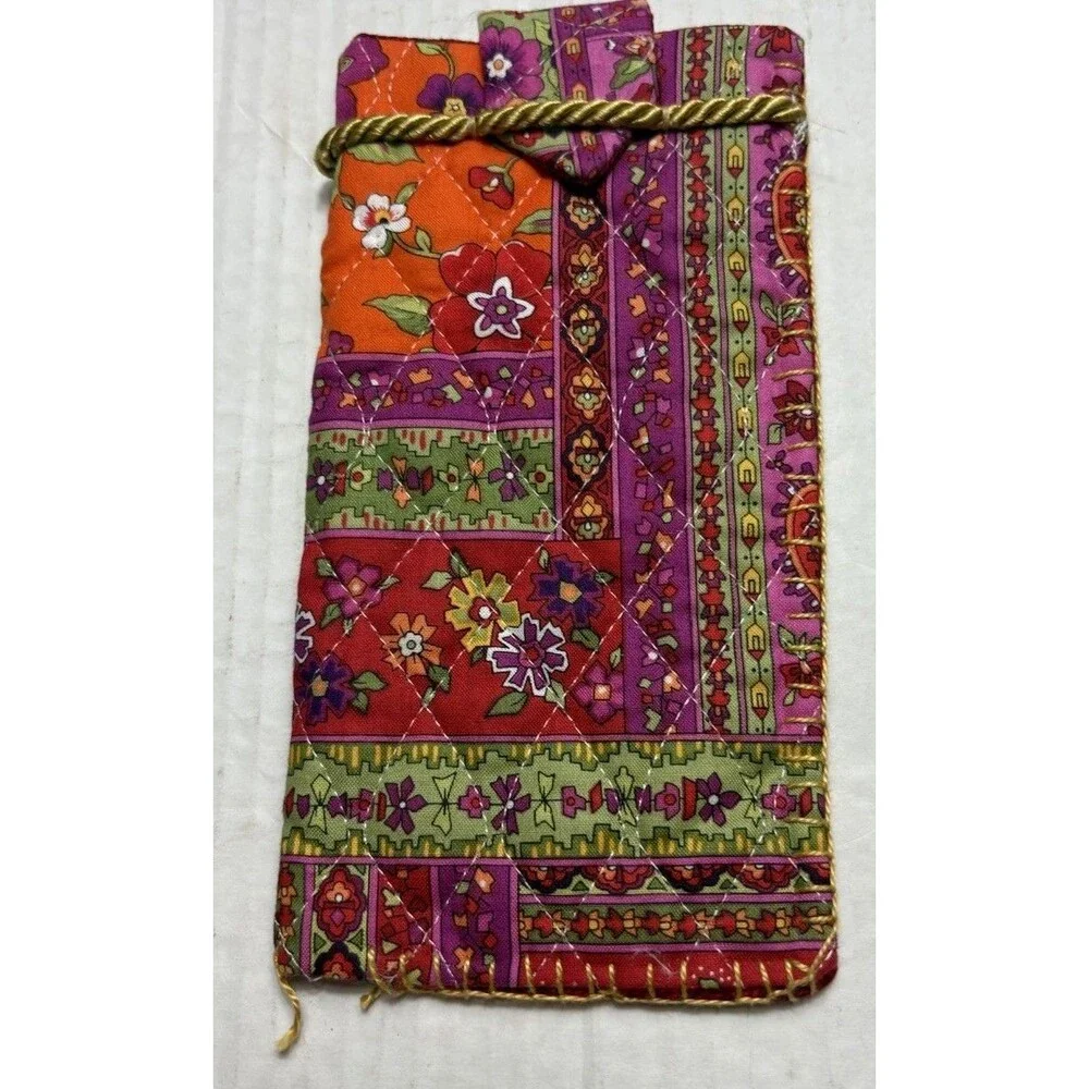 Handmade Quilted Eyeglass Case Floral Patchwork Fabric Glasses Sleeve